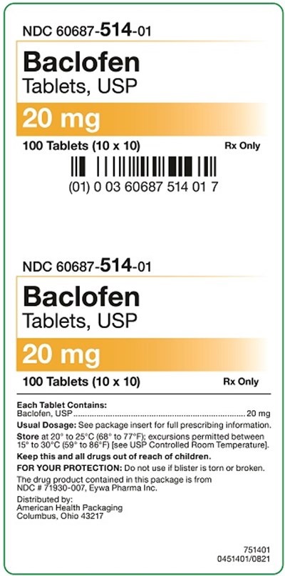 20 mg Carton.jpg 20 mg Baclofen Tablets Carton - 20 mg Carton